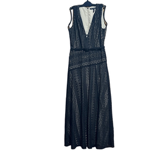 White House Black Market Eyelet Maxi Dress with Slit – Size 4 – NWT